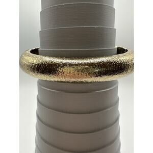 Gold Tone Clamp Bracelet Size 6.5